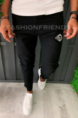 Pantaloni de trening pentru barbati - slim fit -negru- A5974 foto