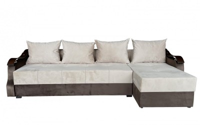 Coltar Extensibil Dana, 300X145X70 cm, Maro, Crem foto