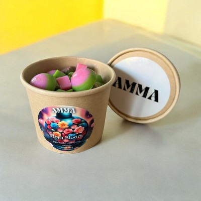 Cutie cu ceara parfumata Flora Bloom 150 g, Handmade foto