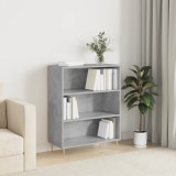 Biblioteca, gri beton, 69,5x32,5x90 cm, lemn compozit GartenMobel Dekor, vidaXL