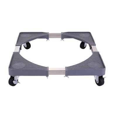 Suport reglabil Zilan ZLN-1642 pentru aragaz, frigider, masina de spalat, roti cu mecanism de blocare, 65cm, 300kg, culoare gri foto