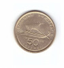 Moneda Grecia 50 drahme 1992, stare foarte buna, curata, Europa, Cupru-Nichel