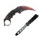 Set pentru Antrenament format din Briceag fluture pentru antrenament negru si Karambit Taigar Gun de Antrenament fara varf si fara taius