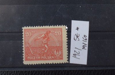TS23 - Timbre serie Polonia - 1921 Mi 160 nestampilat * foto