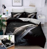 Cumpara ieftin Lenjerie De Pat 3D - Nova Xd003, Bumbac, 4 Piese, Cu Elastic, Imprimeu