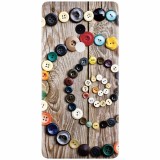 Husa silicon pentru Xiaomi Mi Mix 2, Colorful Buttons Spiral Wood Deck