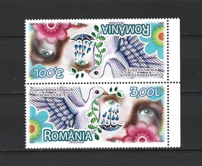 ROMANIA 2009 - ZIUA NONVIOLENTEI, TETE BECHE 2, MNH - LP 1847d foto