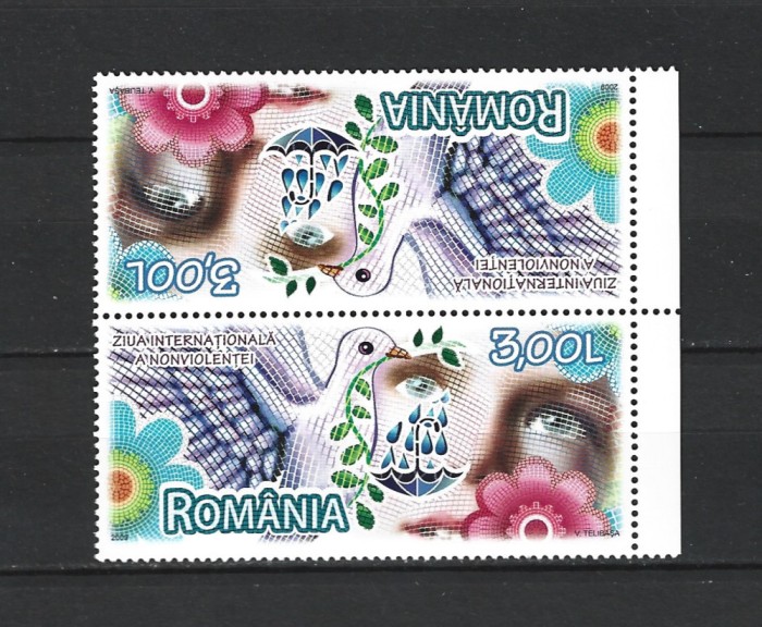 ROMANIA 2009 - ZIUA NONVIOLENTEI, TETE BECHE 2, MNH - LP 1847d