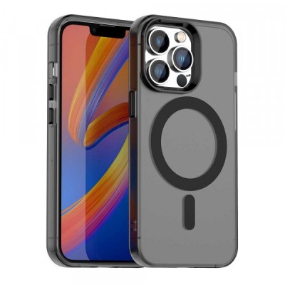 Husa MagSafe pentru Apple iPhone 13 Pro, Techsuit, CandyCase, Neagra foto