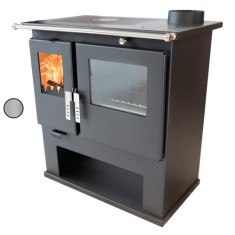 Sobă de gătit pe lemne Verso CS Inox cu plită oțel și cuptor inox