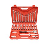 Trusa chei combinate si tubulare 37 piese cu clichet 1/2 Breckner Germany