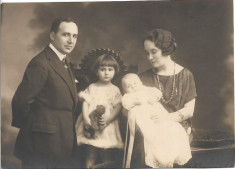 Fotografie portret familie poza veche interbelica foto
