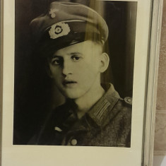 Tablou inramat fotografie poza veche soldat militar Gemania razboi WW2 Reich