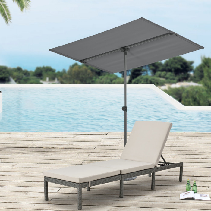 Umbrela soare rotativa la 360&deg; Carsoli gri [pro.tec] HausGarden Leisure