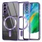 Husa MagSafe pentru Samsung Galaxy S21 FE 5G G990, Techsuit, Luxury Crystal, Mov Deschis
