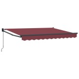vidaXL Copertină retractabilă manuală Burgundy 3,5 x 2 m 3419061