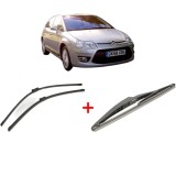 Cumpara ieftin Set 3 stergatoare CITROEN C4 II (NC_) 2009 - 2018, pentru parbriz si luneta, Bosch Twin