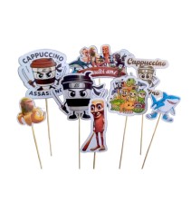 Set 8 Topere Balerino Capucino 5-10 cm Decor prajituri