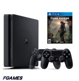 Consola Sony Playstation 4 Slim Ps4 1tb + Doua Controllere + Shadow Of The Tomb Raider: Definitive Edition PlayStation 4, Second-Hand