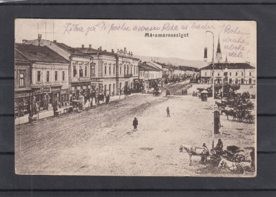 SIGHETU MARMATIEI PIATA CARUTE CIRCULATA 1917 POSTA GERMANA CENZURA K.U.K. foto