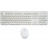 Cumpara ieftin Kit tastatura si mouse wireless Serioux Retro 9910WH, Alb