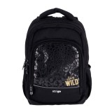 Ghiozdan Strigo Misty+ Black Wild, 24L, 39A 27A 18 cm