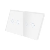 Cumpara ieftin Panou Intrerupator Dublu + Dublu cu Touch Din Sticla LUXION SmartElectro IntelligentHouse