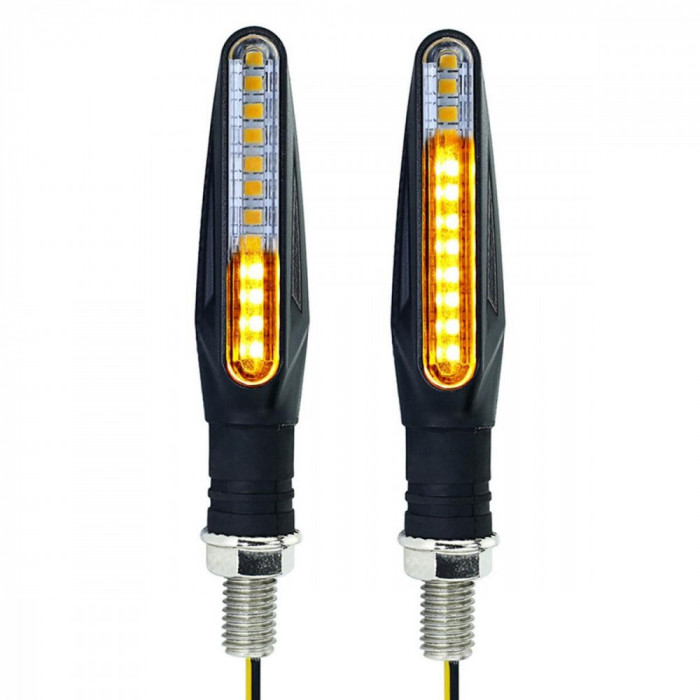 Set 2 lampi Semnalizare Moto SECVENTIALA, cu 2 functii, pozitie si semnalizare, AVX-ZD59B AVX-ZD59B