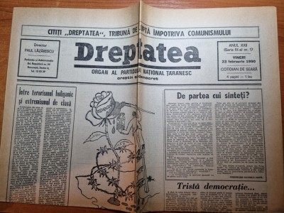 dreptatea 23 februarie 1990-art.intre terorismul huliganic si extremismul.. foto