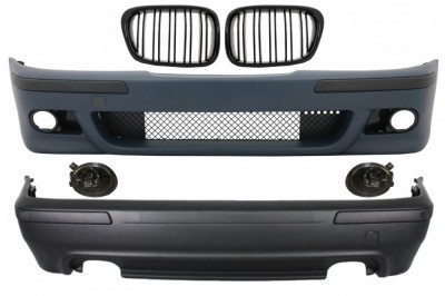 Kit Exterior BMW Seria 5 E39 (1997-2003) M5 Design cu Proiectoare Fumurii si Grile Centrale Negru Lucios Performance AutoTuning foto