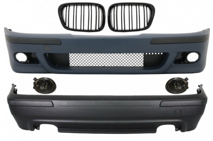 Kit Exterior BMW Seria 5 E39 (1997-2003) M5 Design cu Proiectoare Fumurii si Grile Centrale Negru Lucios Performance AutoTuning