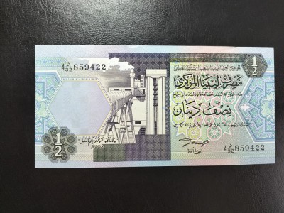 LIBIA 1/2 DINARI 2002 UNC foto