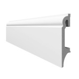 Plinta parchet polimer dur Vox Espumo ESP301, alb, 2400 x 80 x 16 mm