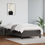 Cumpara ieftin Cadru de pat, gri, 100x200 cm, piele ecologică