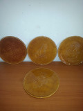 Lot 4 farfurie placa aplica ceramica handmade marcata