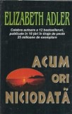 Acum ori niciodata, Elizabeth Adler, Roman Strain, Editura Lider, An 2000, 485 Pagini