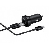 Incarcator Auto cu cablu USB Tip-C Samsung Galaxy A40 A405, EP-LN930CB, Fast Charge, 1 X USB, Negru
