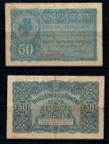 Romania 1917 - 50 bani, ocupatia germana, circulata