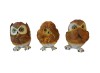 Set 3 Bufnite Decorative Maro, Nu Vad, Nu Aud, Nu Vorbesc, 13 cm, Rasina, Statueta Vintage, Cadou Aniversare
