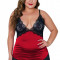 W575P-311 Lenjerie babydoll plus size din satin