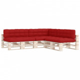 Perne canapea din paleți, 7 buc, roșu, vidaXL