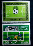 Italia 1973 fotbal, sport,75 Anniv. federația Italia de fotbal SERIE NESTAMPILAT