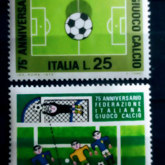 Italia 1973 fotbal, sport,75 Anniv. federația Italia de fotbal SERIE NESTAMPILAT