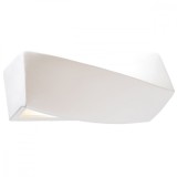 Lampă De Perete Sigma Albă Ceramică/Sticlă 1 Bec Dreptunghiular Modern De Interior