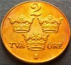 Moneda istorica 2 ORE - SUEDIA, anul 1950 * cod 3427 A, Europa, Bronz