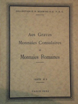 AES GRAVES MONNAIES CONSULAIRES ET MONNAIES ROMAINES, PARIS 1932 foto