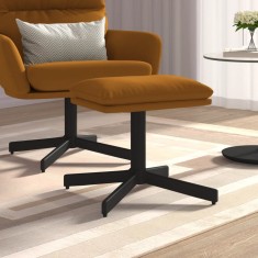 vidaXL Taburet, maro, 60x60x39 cm, catifea