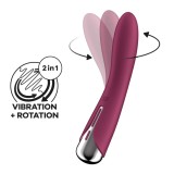 Vibrator Cu Rotatii Spinning Vibe 1, Rosu, 17,8 cm, Satisfyer