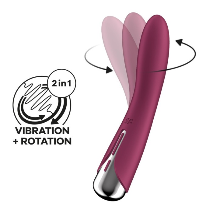 Vibrator Cu Rotatii Spinning Vibe 1, Rosu, 17,8 cm