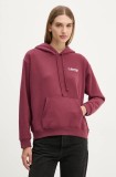 Levi&#039;s bluza femei, culoarea bordo, cu glugă, cu imprimeu, A8801